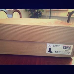 New Men’s Black Ugg shearling boot